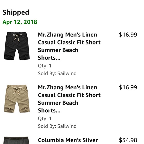 3 pairs of Mens linen casual fit shorts Medium - Picture 4 of 6